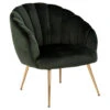 Sohome Fauteuil Garrick - Velvet - Dark Green/Gold