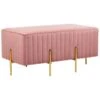 Beliani Hocker DAYTON - Roze Fluweel -LeenBakker Winkel 1000097768