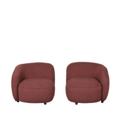 LABEL51 Fauteuil Livo Rechts - Winered - Boucle -LeenBakker Winkel 1000097887 0103