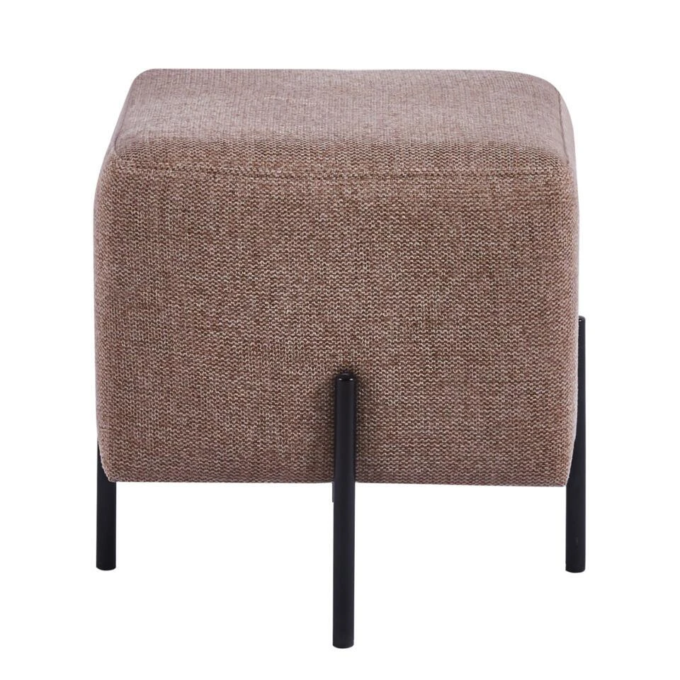 DS4U® Jorg Hocker 36x36x38cm - Stof - Bruin 3 DS4U® Jorg Hocker 36x36x38cm - Stof - Bruin