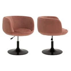 Happy Garden Stoelen NOLAN - Roze - Velvet -LeenBakker Winkel 1000099380 0102