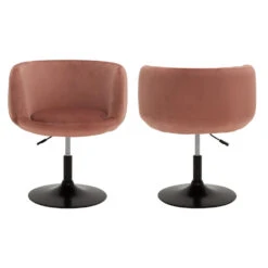 Happy Garden Stoelen NOLAN - Roze - Velvet -LeenBakker Winkel 1000099380 0103