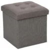 Atmosphera Poef/hocker - Opbergbox - Donkergrijs - PU/MDF - 38 X 38 Cm 1 Atmosphera Poef/hocker - Opbergbox - Donkergrijs - PU/MDF - 38 X 38 Cm -LeenBakker Winkel 1000101851