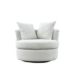 Loveseat Rond - Beige - Stof - 94x88x84cm - Thony