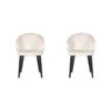 LABEL51 Eetkamerstoel Logan - Crème - Micro Suede - Set Van 2 -LeenBakker Winkel 1000104221