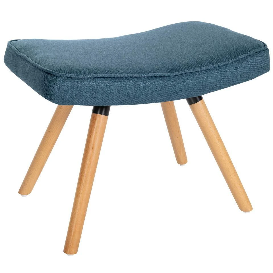 CLP Voetbank Garding Stof Blauw 3 CLP Voetbank Garding Stof Blauw