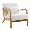 Fauteuil Van Massief Hout En Witte Lussen 2 Fauteuil Van Massief Hout En Witte Lussen -LeenBakker Winkel 1000116267