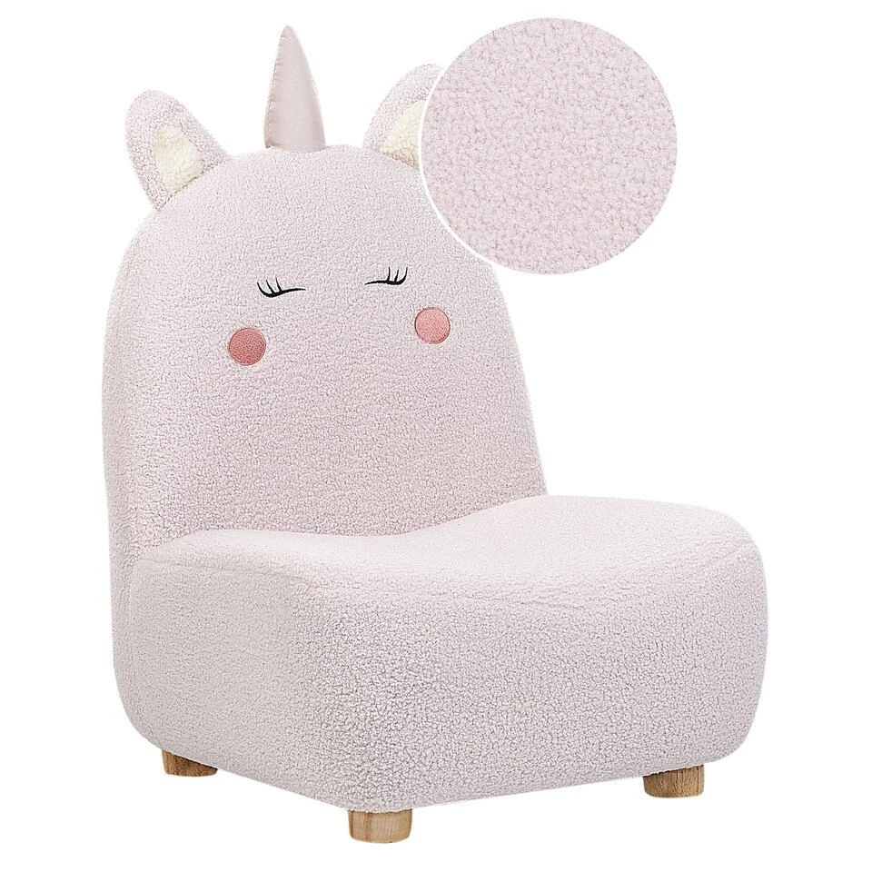 LULEA - Kinderstoel - Roze - Nepbont 3 LULEA - Kinderstoel - Roze - Nepbont