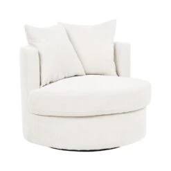 DALBY - Fauteuil - Lichtbeige - Stof