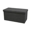 Merkloos Urban Living Poef/hocker/opbergbox - Grijs - Mdf - 76 X 38 X 38 Cm -LeenBakker Winkel 1000120246