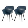 Set Van 2 - Hartman Sophie Element Dining Armstoel - Steel Blue -LeenBakker Winkel 1000121677