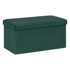 Atmosphera Poef/hocker - Opvouwbaar - Smaragd - 76 X 38 X 38 Cm