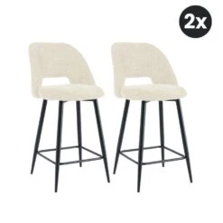 2x Barkruk Monta - Beige (Set Van 2)