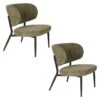 Housecraft Sanne Fauteuil Groen Grijs - Set Van 2 -LeenBakker Winkel 1000125111