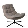 Draaifauteuil Stof/Textiel - Taupe - 86x74x84cm - Mattis -LeenBakker Winkel 1000125404