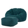 Icon Zitzak En Poef Kingston - Corduroy Zitzak - Blauwgroen -LeenBakker Winkel 1000128787