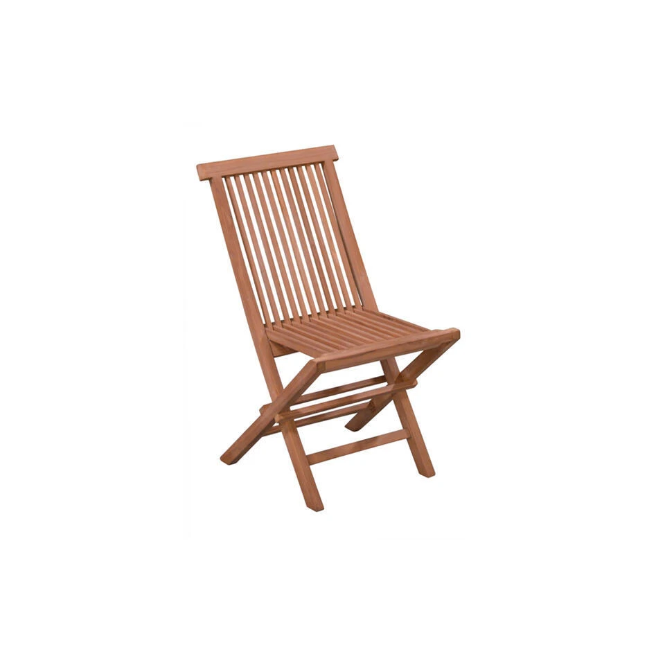 Livingfurn - Tuinstoel - Folding Chair - 45x45x75 Cm - Teakhout 3 Livingfurn - Tuinstoel - Folding Chair - 45x45x75 Cm - Teakhout