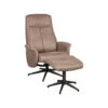 LABEL51 Fauteuil Bergen - Taupe - Micro Suede - Incl. Hocker - 62x77x53 Cm -LeenBakker Winkel 1000132010