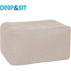 Parya Poef Duurzaam 100% Gerecyclede Petflessen Beige 55x75x45cm