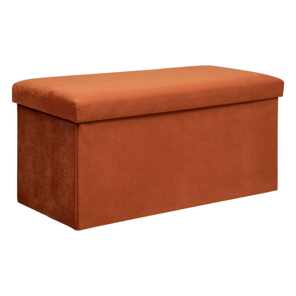 Atmosphera Poef/hocker - Opvouwbaar - Terracotta - 76 X 38 X 38 Cm 3 Atmosphera Poef/hocker - Opvouwbaar - Terracotta - 76 X 38 X 38 Cm