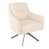 Fauteuil Draaibaar - Stof Beige - 75x70x85cm - Matthias -LeenBakker Winkel 1000134984