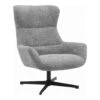 Fauteuil Draaibaar - Donkergrijs Stof - 89x80x101cm - Bescia -LeenBakker Winkel 1000135715