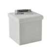 ACAZA Opvouwbare Poef Met Opbergruimte - 37x37x37 Cm - Wit -LeenBakker Winkel 1000137102