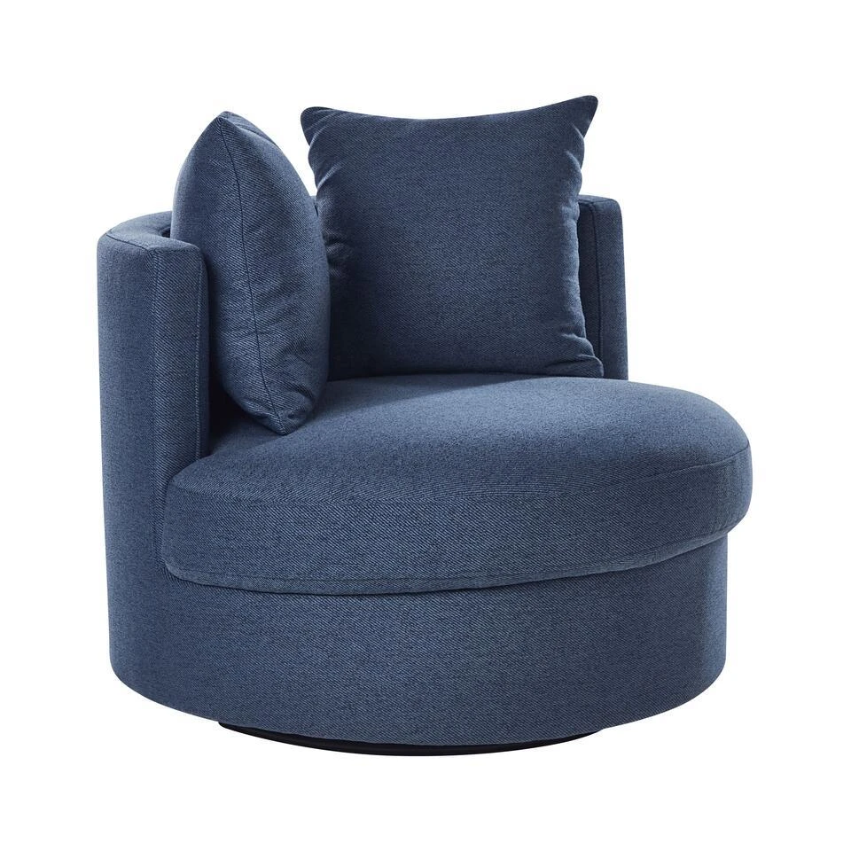 DALBY - Fauteuil - Blauw - Stof 3 DALBY - Fauteuil - Blauw - Stof