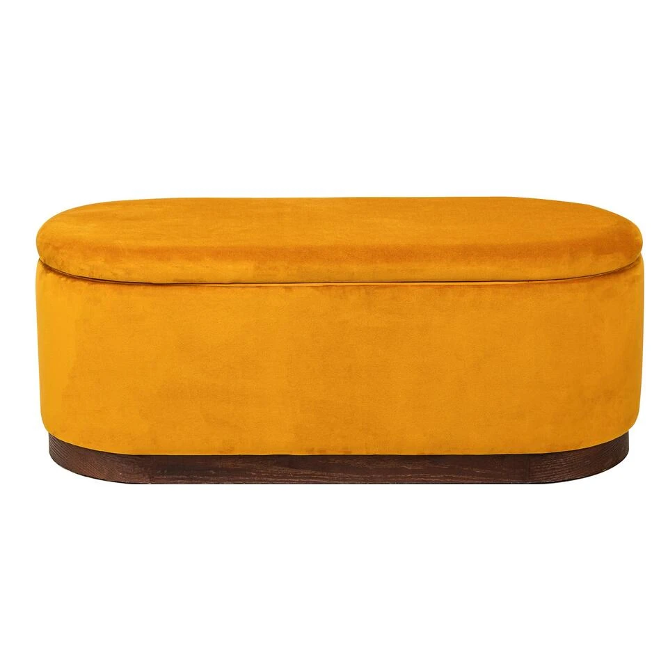 Bank Met Opbergruimte En Mosterdgeel Fluweel 3 Bank Met Opbergruimte En Mosterdgeel Fluweel