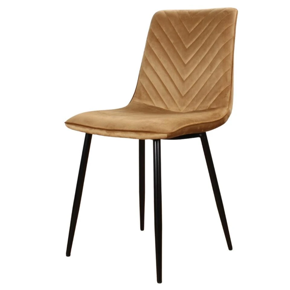 DS4U - Gaby Eetkamerstoel Velvet Goud 3 DS4U - Gaby Eetkamerstoel Velvet Goud