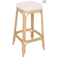 Set Van 2 Barkrukken Van Rotan