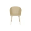 Eetkamerstoel Beige - Staal - Zitdiepte 44cm - 57x54x81cm - Gigi - Set Van 2 -LeenBakker Winkel 1000142034