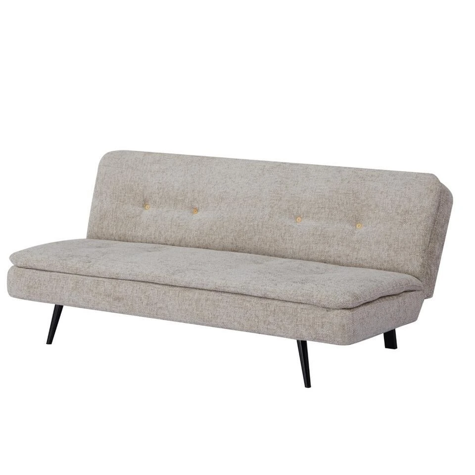 Slaapbank 3-Zits - Beige Stof - Zithoogte 41cm - 179x87x80cm - Olive 3 Slaapbank 3-Zits - Beige Stof - Zithoogte 41cm - 179x87x80cm - Olive