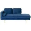 MIRAMAS - Chaise Longue - Blauw - Linkerzijde - Fluweel 2 MIRAMAS - Chaise Longue - Blauw - Linkerzijde - Fluweel -LeenBakker Winkel 1000142905