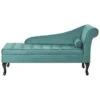PESSAC - Chaise Longue - Groenblauw - Rechterzijde - Fluweel 2 PESSAC - Chaise Longue - Groenblauw - Rechterzijde - Fluweel -LeenBakker Winkel 1000142911