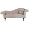 LATTES - Chaise Longue - Beige - Rechterzijde - Fluweel -LeenBakker Winkel 1000142914