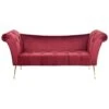 NANTILLY - Chaise Longue - Rood - Fluweel 2 NANTILLY - Chaise Longue - Rood - Fluweel -LeenBakker Winkel 1000142919