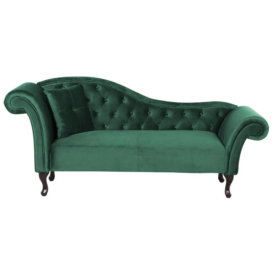 LATTES - Chaise Longue - Groen - Linkerzijde - Fluweel 3 LATTES - Chaise Longue - Groen - Linkerzijde - Fluweel