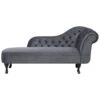 NIMES - Chaise Longue - Grijs - Rechterzijde - Fluweel 1 NIMES - Chaise Longue - Grijs - Rechterzijde - Fluweel -LeenBakker Winkel 1000142938