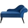 BIARRITZ - Chaise Longue - Blauw - Rechterzijde - Fluweel -LeenBakker Winkel 1000142941