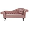 LATTES - Chaise Longue - Roze - Rechterzijde - Fluweel 1 LATTES - Chaise Longue - Roze - Rechterzijde - Fluweel -LeenBakker Winkel 1000142954