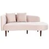 CHAUMONT - Chaise Longue - Roze - Rechterzijde - Fluweel -LeenBakker Winkel 1000142958