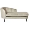ALLIER - Chaise Longue - Beige - Linkerzijde - Fluweel -LeenBakker Winkel 1000142971