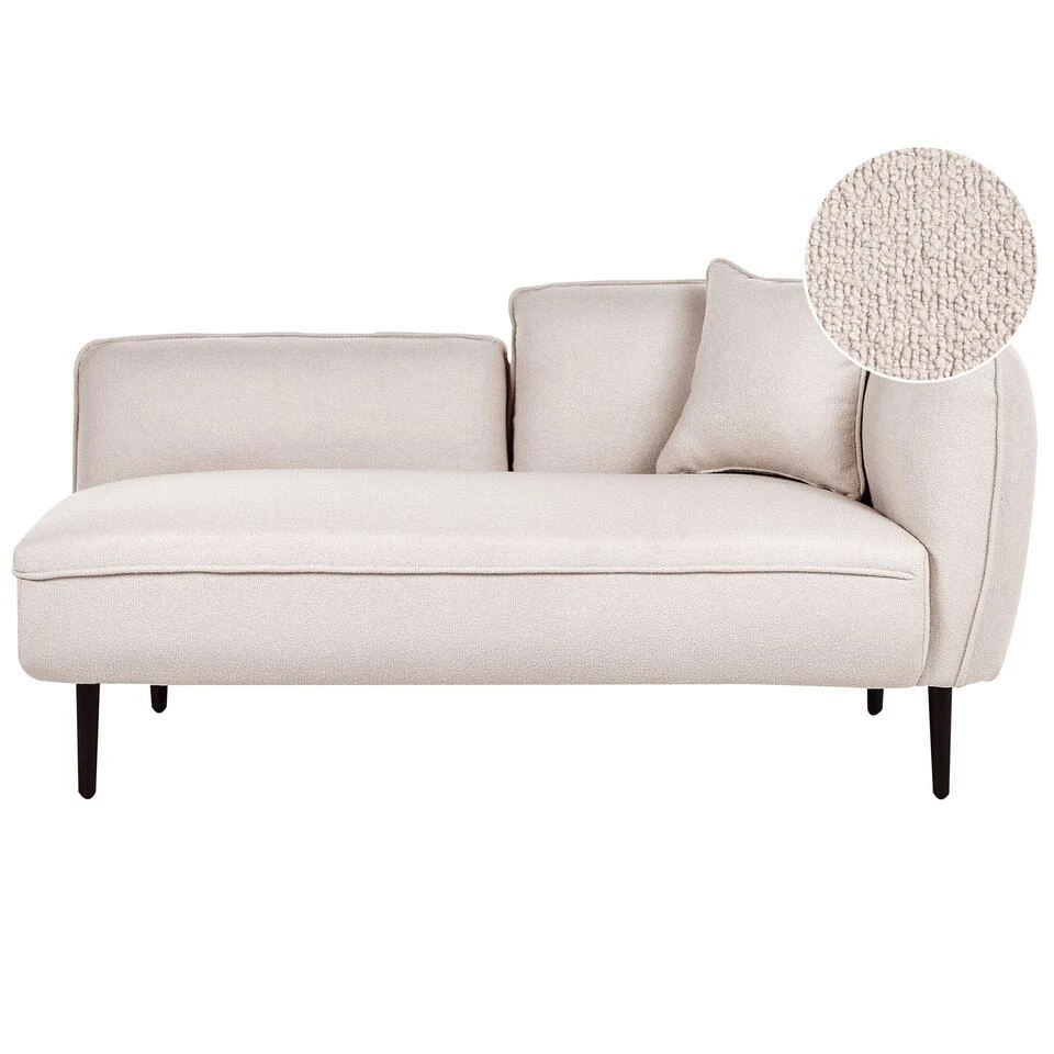 CHEVANNES - Chaise Longue - Beige - Polyester 3 CHEVANNES - Chaise Longue - Beige - Polyester