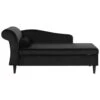 LUIRO - Chaise Longue - Zwart - Linkerzijde - Fluweel 1 LUIRO - Chaise Longue - Zwart - Linkerzijde - Fluweel -LeenBakker Winkel 1000142978