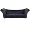 NANTILLY - Chaise Longue - Zwart - Fluweel -LeenBakker Winkel 1000143013