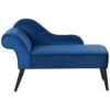 BIARRITZ - Chaise Longue - Blauw - Linkerzijde - Fluweel -LeenBakker Winkel 1000143015