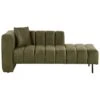 LANNILS - Chaise Longue - Groen - Linkszijdig - Fluweel -LeenBakker Winkel 1000143018