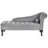 PESSAC - Chaise Longue - Lichtgrijs - Rechterzijde - Fluweel 1 PESSAC - Chaise Longue - Lichtgrijs - Rechterzijde - Fluweel -LeenBakker Winkel 1000143024