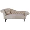 LATTES - Chaise Longue - Beige - Linkerzijde - Fluweel -LeenBakker Winkel 1000143027